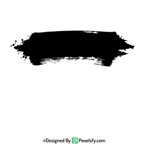 black paint brush png clean stroke, transparent