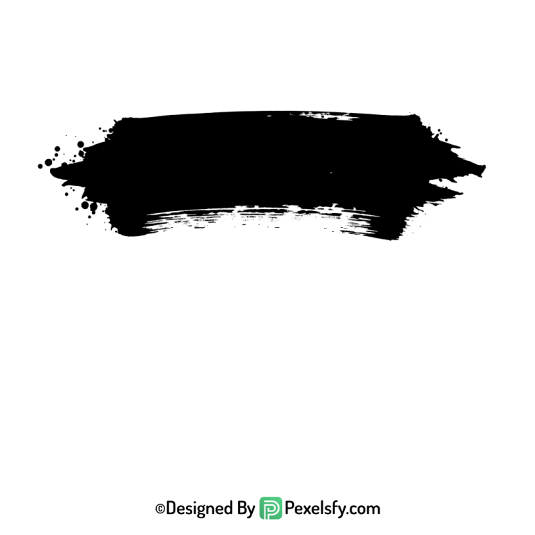 black paint brush png clean stroke, transparent