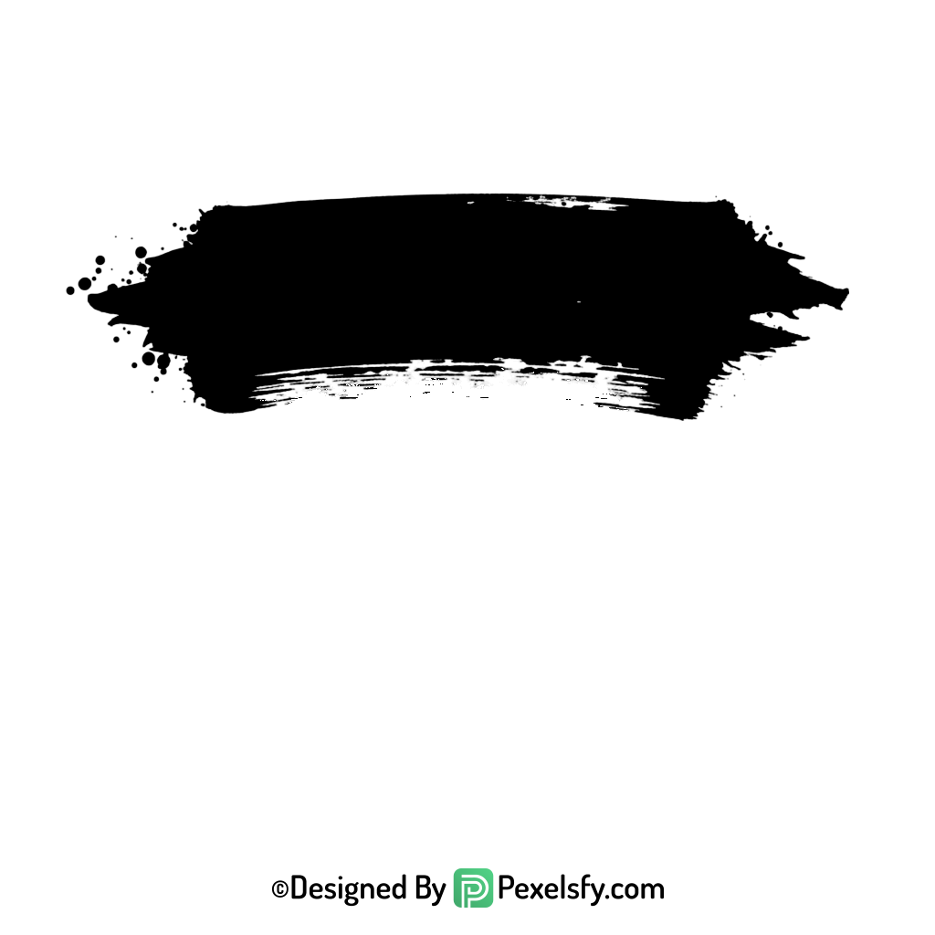 black paint brush png clean stroke, transparent