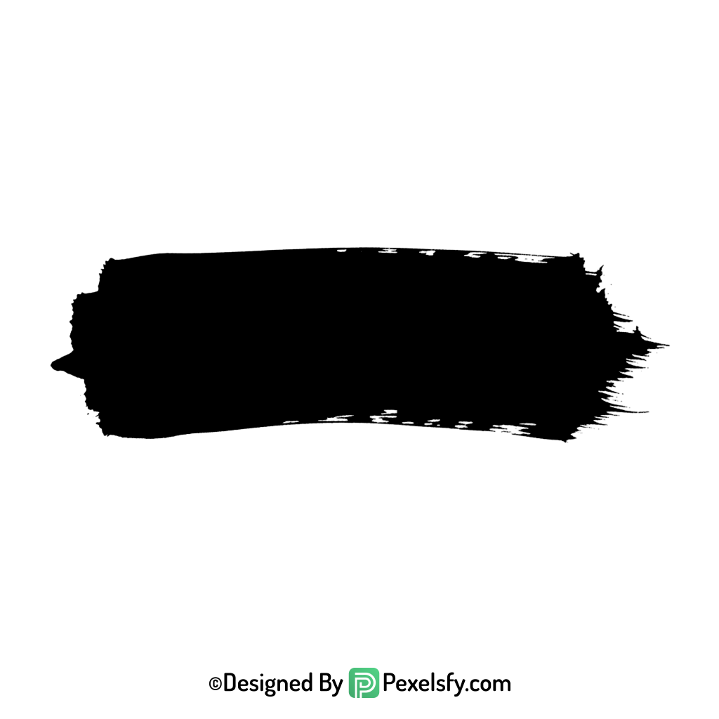 black paint brush png design element, transparent