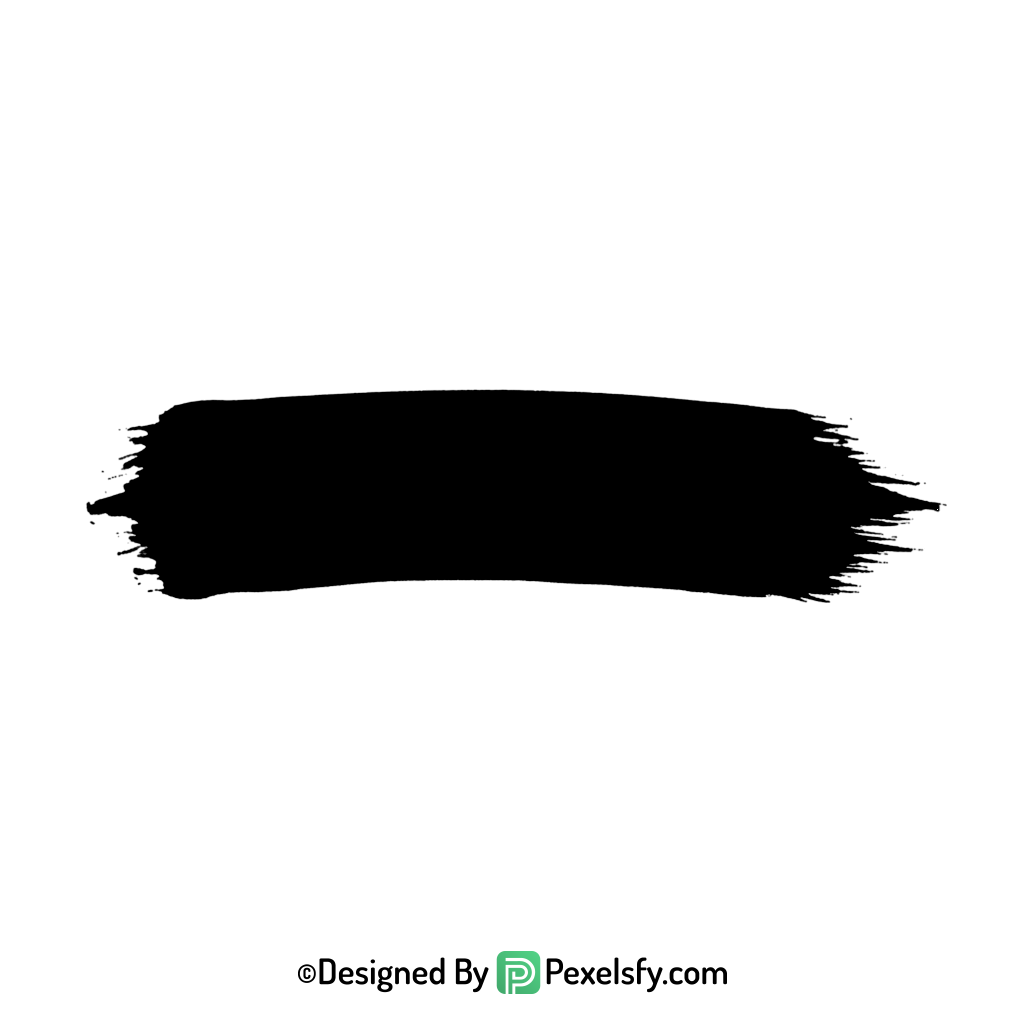 black paint brush png for branding, transparent