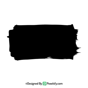 black paint brush png curved lines, transparent