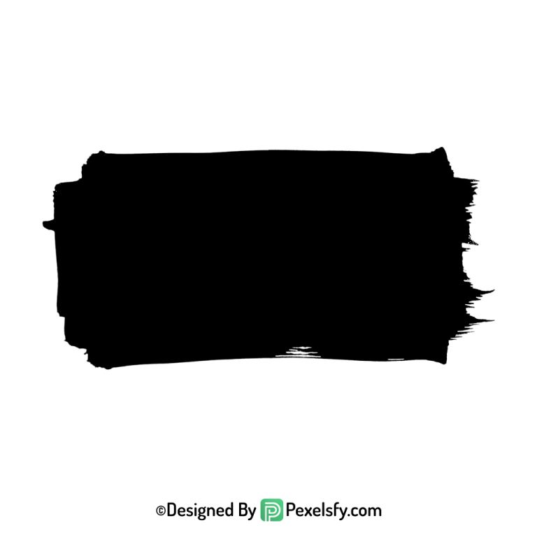 black paint brush png curved lines, transparent