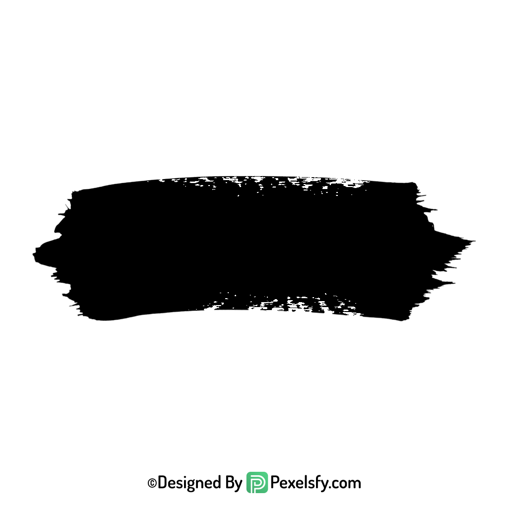 black paint brush png soft detail, transparent