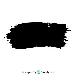 black paint brush png fading stroke, transparent