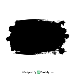 black paint brush png realistic texture, transparent