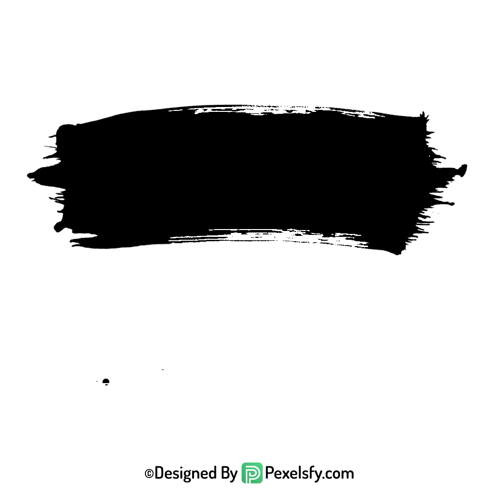 black paint brush png dramatic smear, transparent