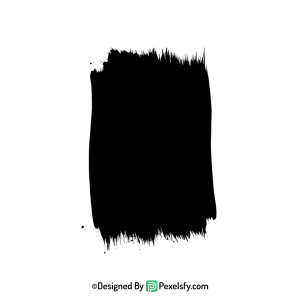 black paint brush png digital artwork, transparent
