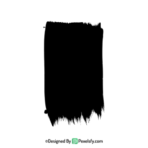black paint brush png sketch style, transparent