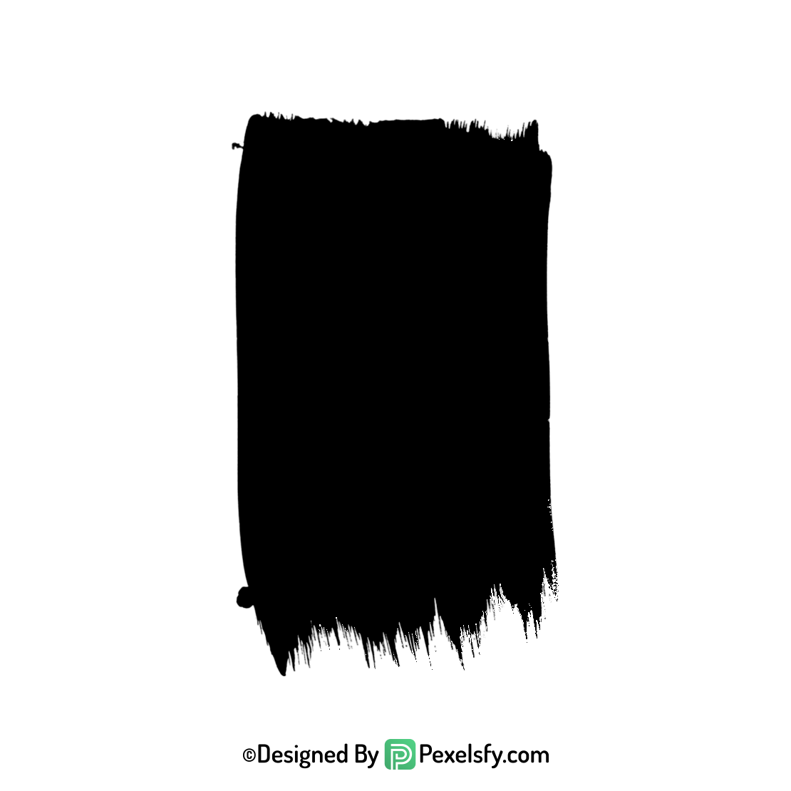black paint brush png sketch style, transparent