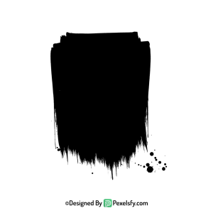 black paint brush png wet look, transparent