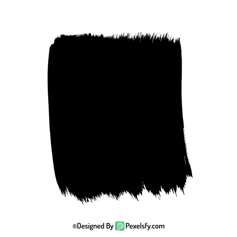 black paint brush png natural smear, transparent