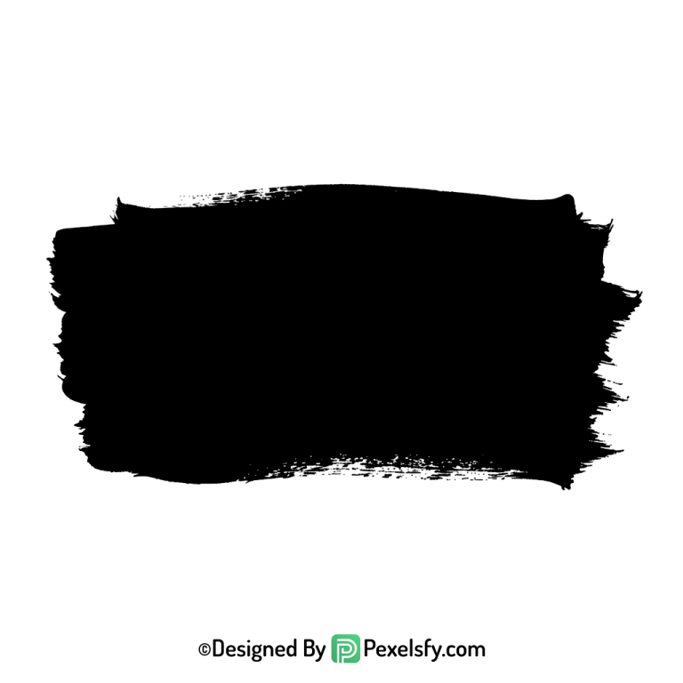 black paint brush png fine stroke, transparent