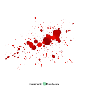 Bloody Red Blood Splatter PNG,transparent background