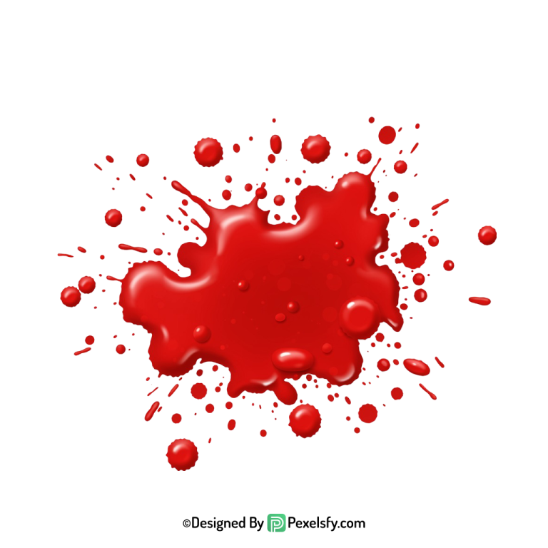 Blood Splatter PNG with Sharp Details,transparent background