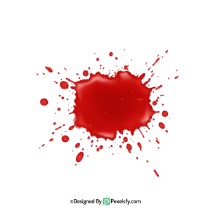 Blood Splatter PNG with Ink Style,transparent background
