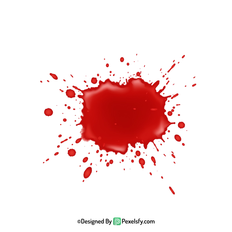 Blood Splatter PNG with Ink Style,transparent background