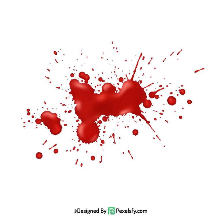 Blood Splatter PNG Horror Art Asset,transparent background