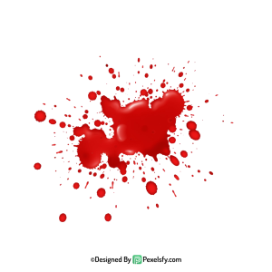 Blood Splatter PNG Isolated Illustration,transparent background