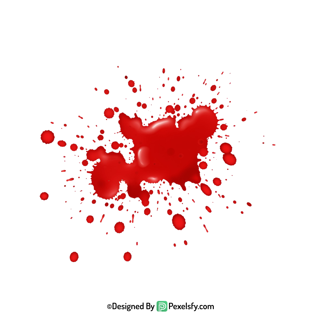 Blood Splatter PNG Isolated Illustration,transparent background