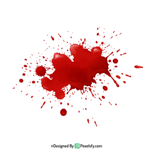 Blood Splatter PNG with Red Drops,transparent background