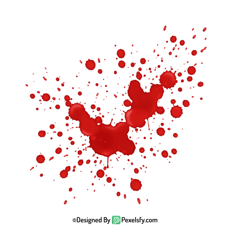 Stylized Blood Splatter PNG File,transparent background
