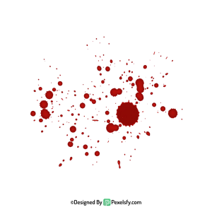Paint Style Blood Splatter PNG,transparent background