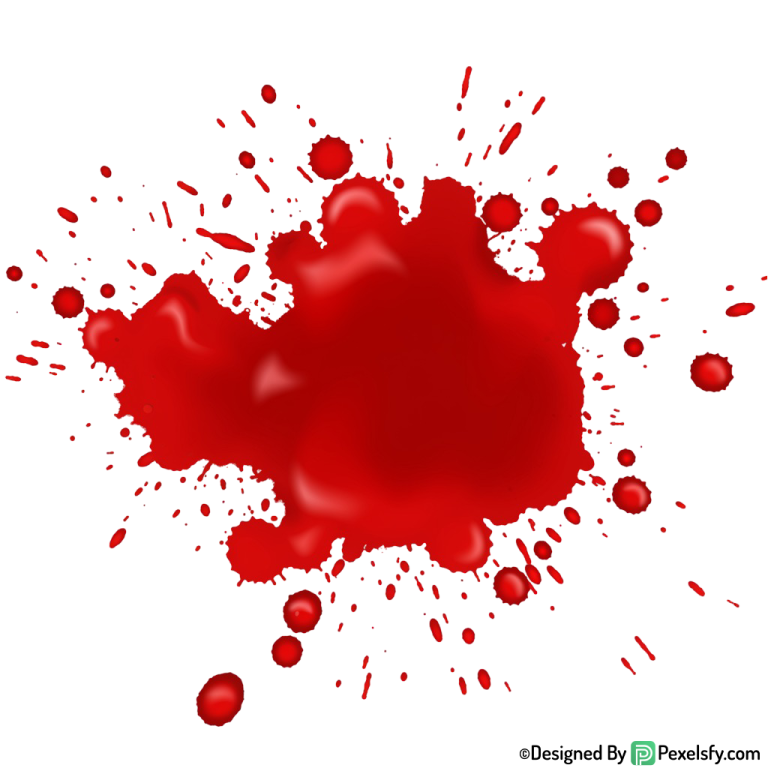 Blood Splatter PNG for Horror Design,transparent background