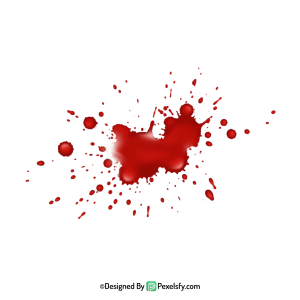 Blood Splatter PNG with Soft Edges,transparent background