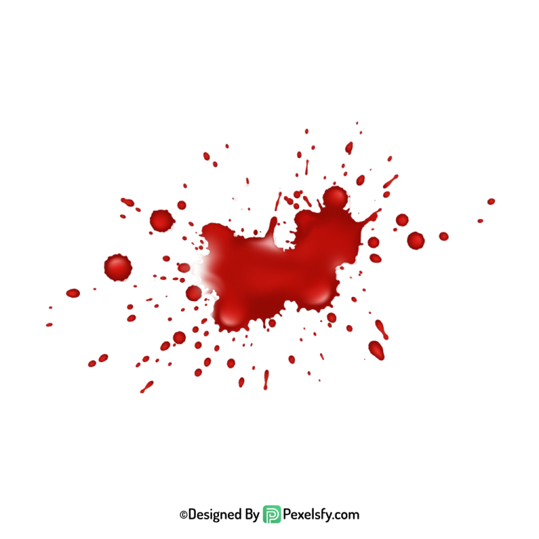 Blood Splatter PNG with Soft Edges,transparent background