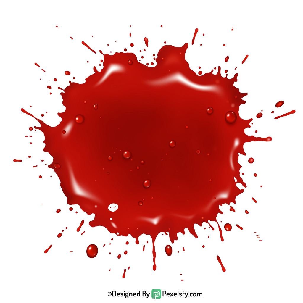 Blood Splatter PNG with Sharp Outline,transparent background