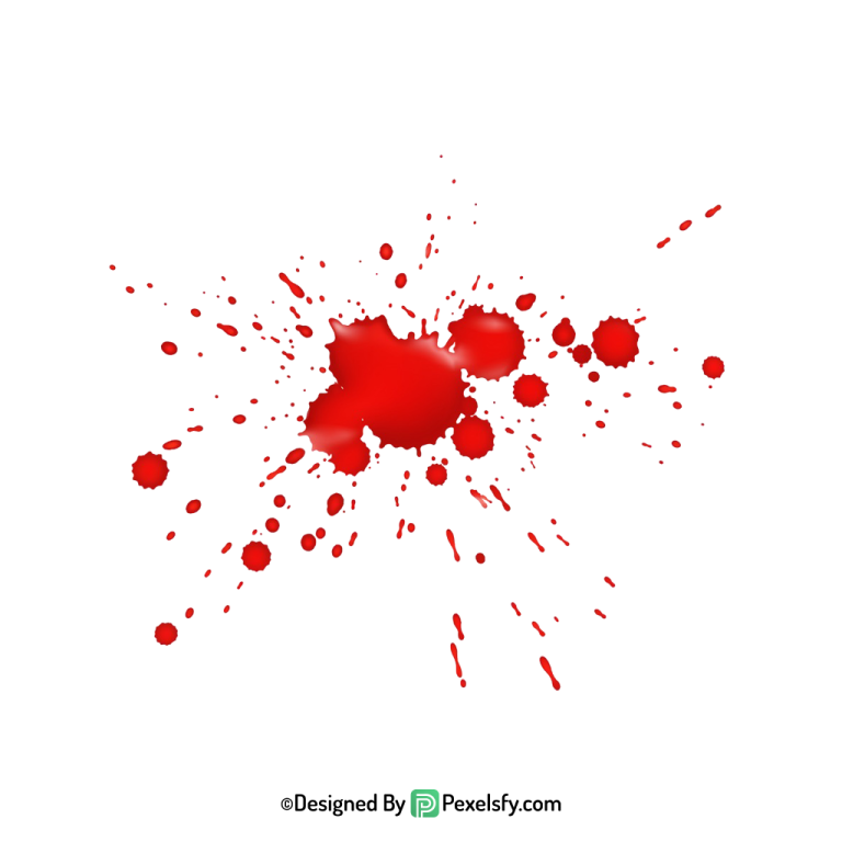 Blood Splatter PNG in Layered File,transparent background