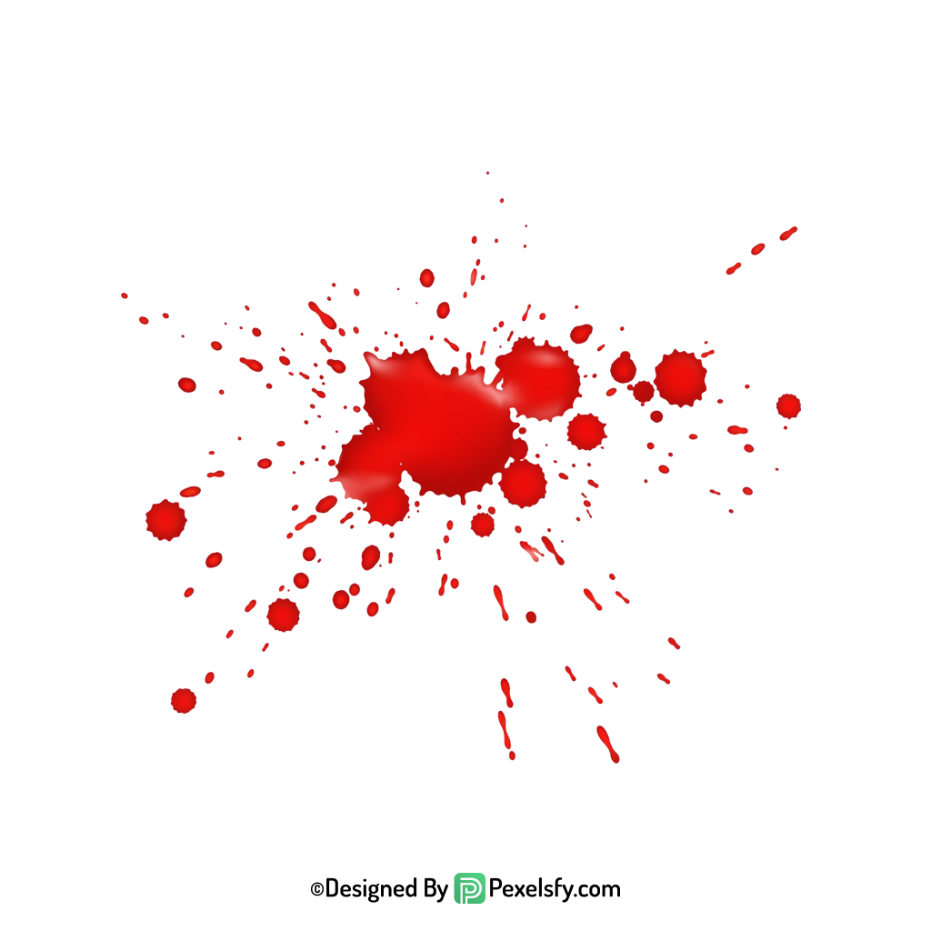 Blood Splatter PNG in Layered File,transparent background