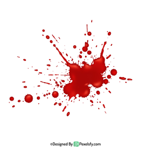 Cartoon Style Blood Splatter PNG,transparent background