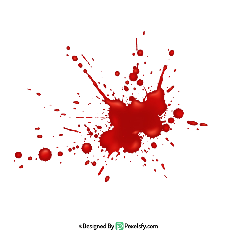 Cartoon Style Blood Splatter PNG,transparent background