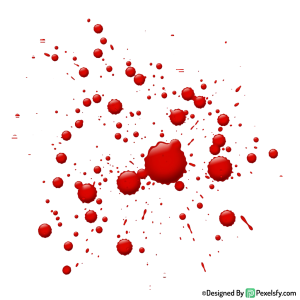 Blood Splatter PNG with Spooky Look,transparent background