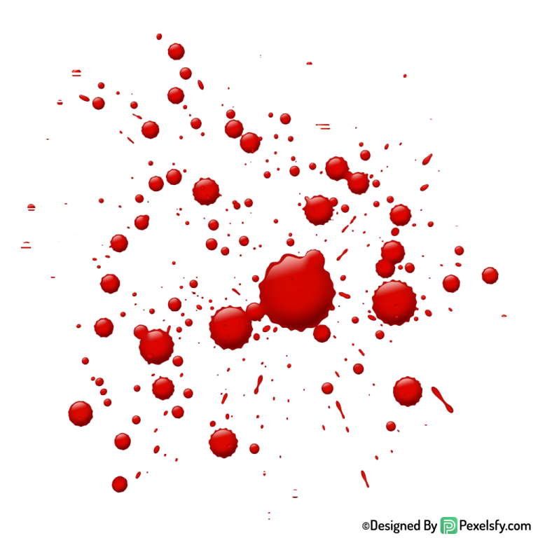 Blood Splatter PNG with Spooky Look,transparent background
