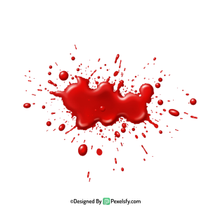 Blood Splatter PNG with Dripping Effect,transparent background
