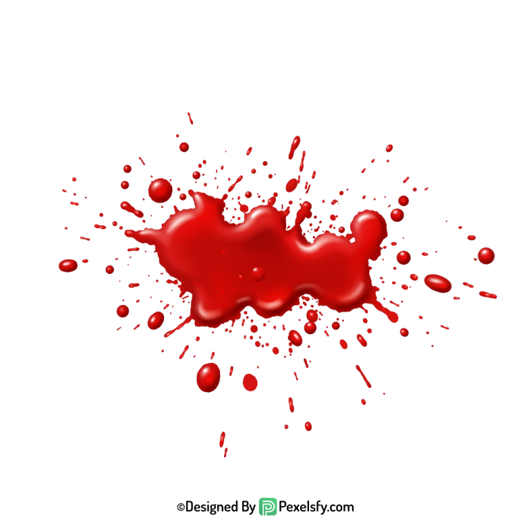 Blood Splatter PNG with Dripping Effect,transparent background