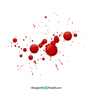 Bloody Horror Blood Splatter PNG,transparent background
