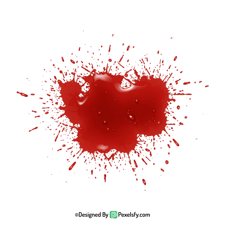 Blood Splatter PNG with Realism,transparent background