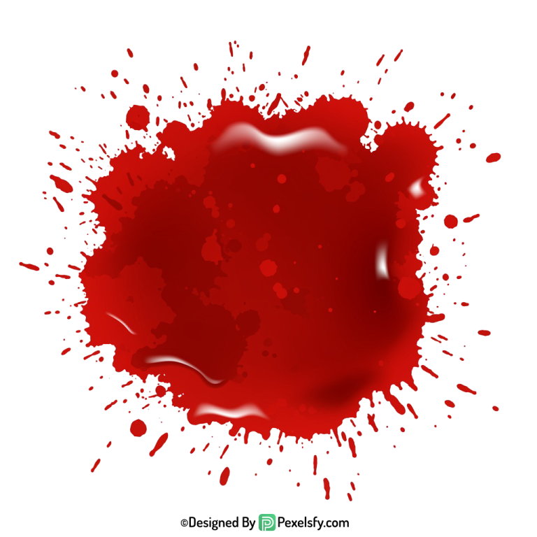 Blood Splatter PNG for Visual Assets,transparent background