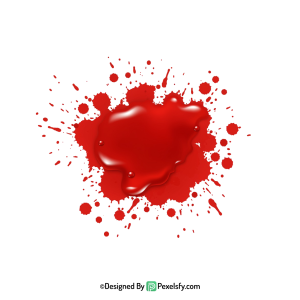 Stylish Blood Splatter PNG Art,transparent background