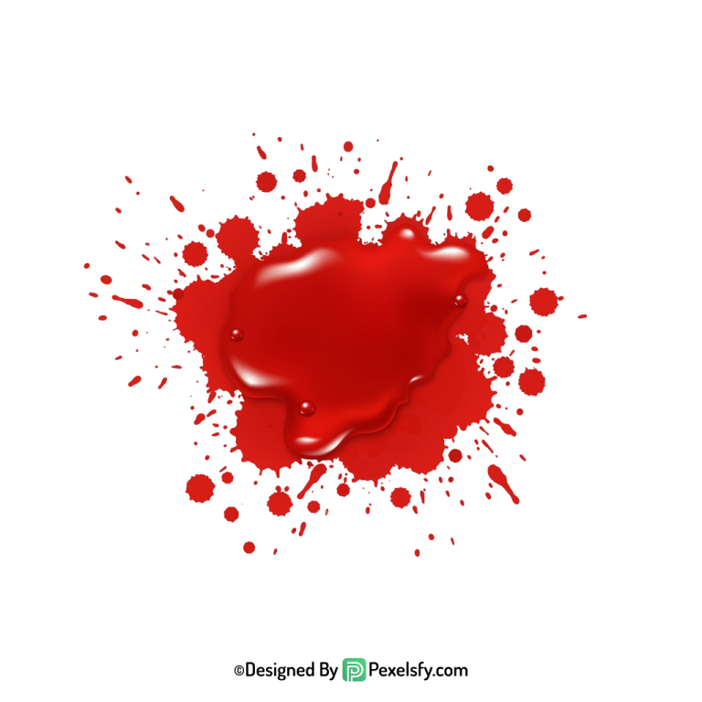 Stylish Blood Splatter PNG Art,transparent background