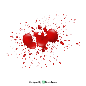 Blood Splatter PNG with Brush Stroke,transparent background