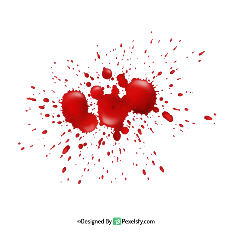 Blood Splatter PNG with Brush Stroke,transparent background