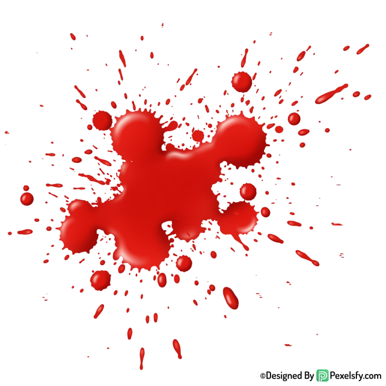 Blood Splatter PNG Isolated on Background,transparent background