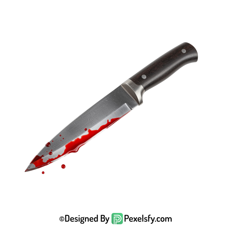 Bloody Knife PNG on White transparent background