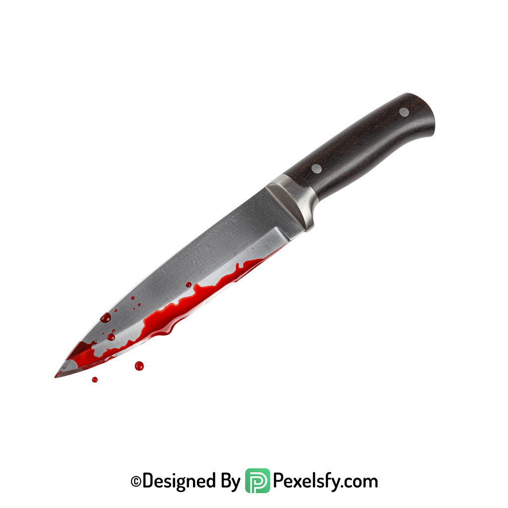 Bloody Knife PNG on White transparent background