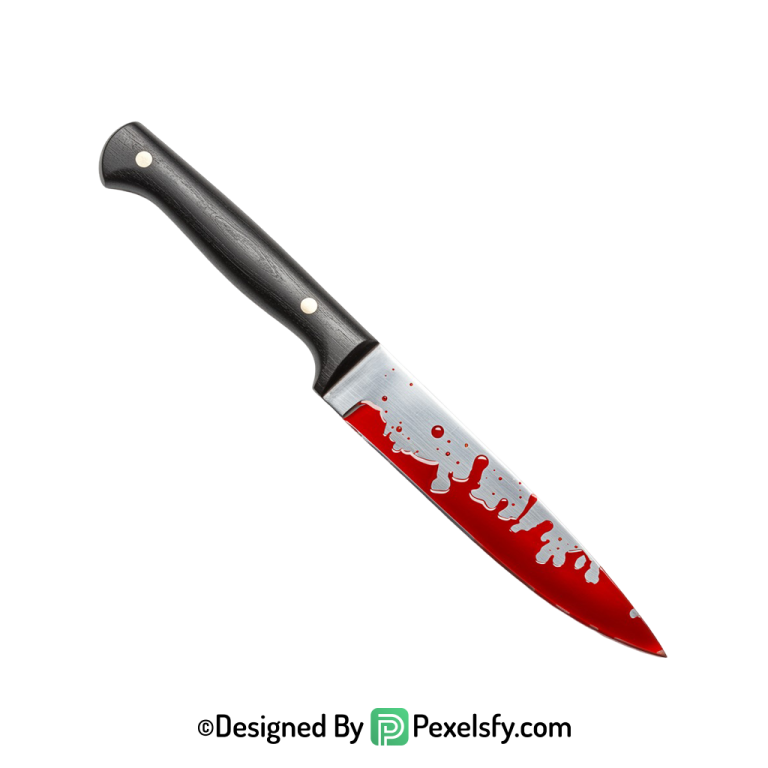 Bloody Knife PNG with Texture transparent background